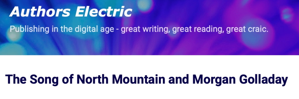 Book cover for 'The Song of North Mountain' by Morgan Golladay, featuring serene imagery of North Mountain.